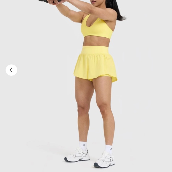 oner active unified double layer shorts in lemon yellow - Picture 3 of 9